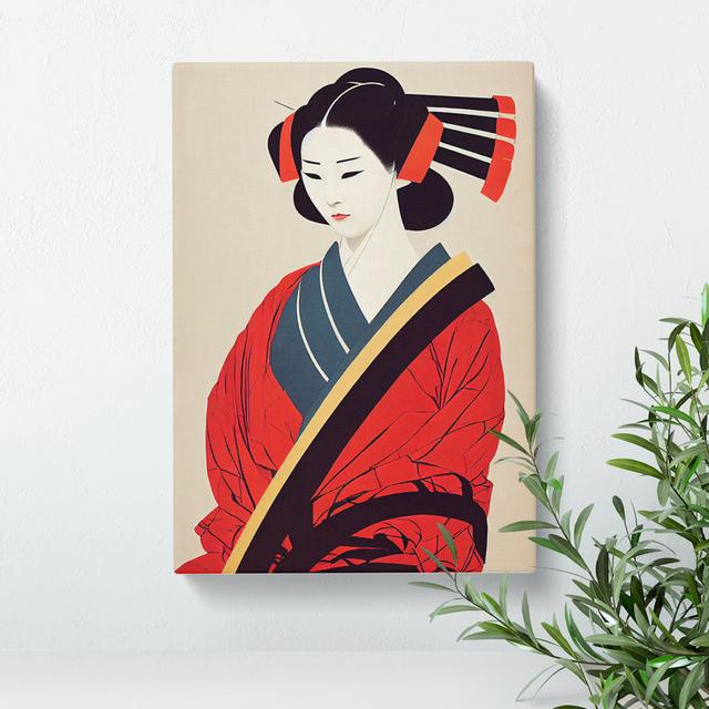 Traditional Geisha No.1 Fairmont Park Format: Wrapped Canvas, Size: 50cm H x 35cm W, Matte Colour: No Matte on Productcaster.