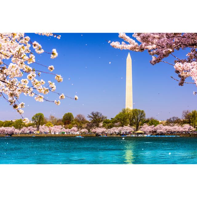 Washington Memorial In Spring Ebern Designs Size: 61cm H x 91cm W x 3.8cm D on Productcaster.