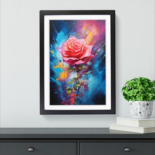 Rose Action No.3 - Single Picture Frame Print on Wood Marlow Home Co. Size: 34cm H x 25cm W x 2cm D, Format: Black Framed on Productcaster.