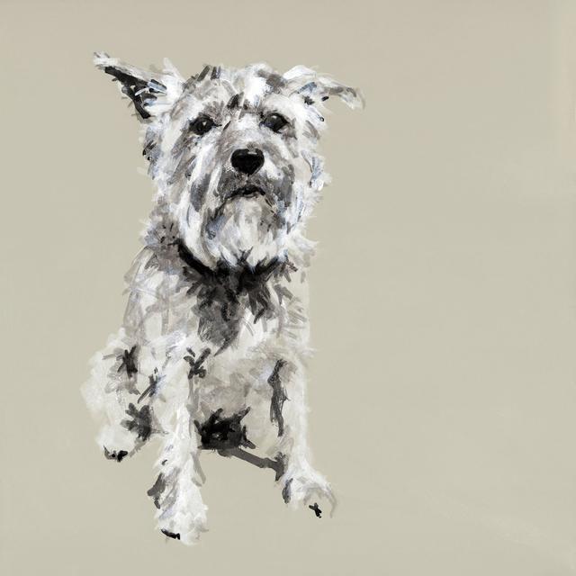 A Very Pastel Modern Dog I by Cartissi - Wrapped Canvas Print Rosalind Wheeler Size: 91cm H x 91cm W on Productcaster.