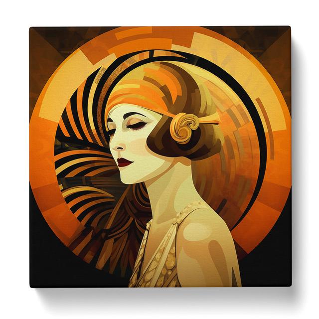 Art Deco Woman Digital Art - Art Prints Marlow Home Co. Size: 50cm H x 50cm W x 3cm D on Productcaster.