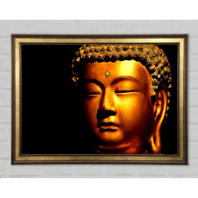 Gold Buddha - Druck Bloomsbury Market Größe: 42 cm H x 59,7 cm B x 1,5 cm T on Productcaster.