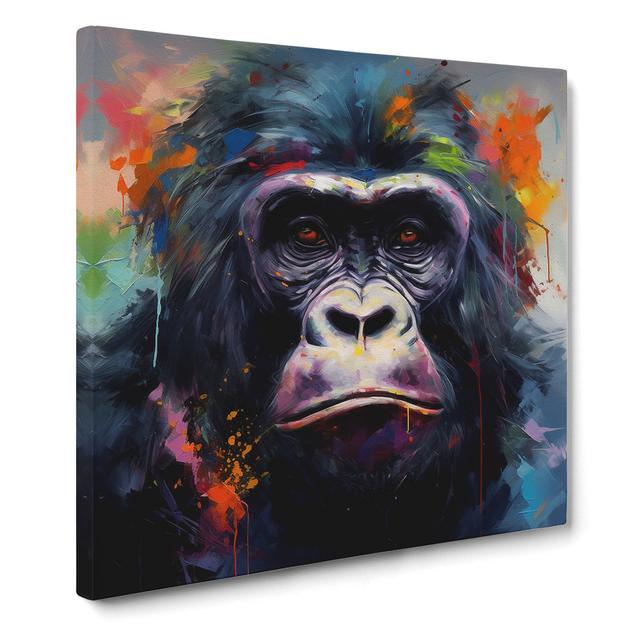 Gorilla Expressionism No.1 - Print Latitude Vive Size: 50cm H x 50cm W x 3cm D on Productcaster.