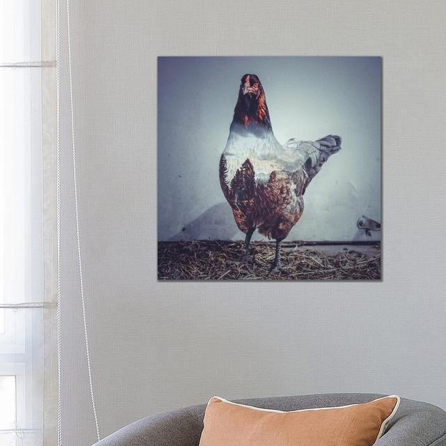 Hen by Paul Haag - Print on Canvas Brambly Cottage Size: 66.04cm H x 66.04cm W x 3.81cm D, Format: Wrapped Canvas on Productcaster.