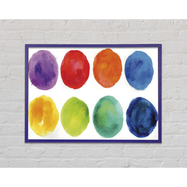 Eight Blobs of Colour - Single Picture Frame Art Prints Ivy Bronx Size: 21cm H x 29.7cm W x 2cm D on Productcaster.