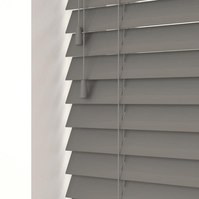 Semi-Sheer Venetian Blind Symple Stuff Size: 130 cm L x 210 cm W, Finish: Smooth Grey on Productcaster.