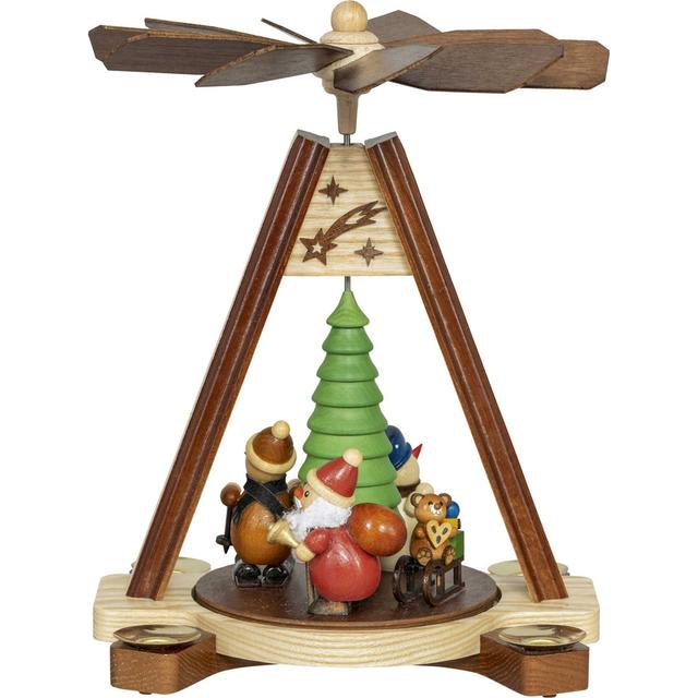 Premium Table Pyramid with Santa Claus The Seasonal Aisle Colour: Red/Green on Productcaster.