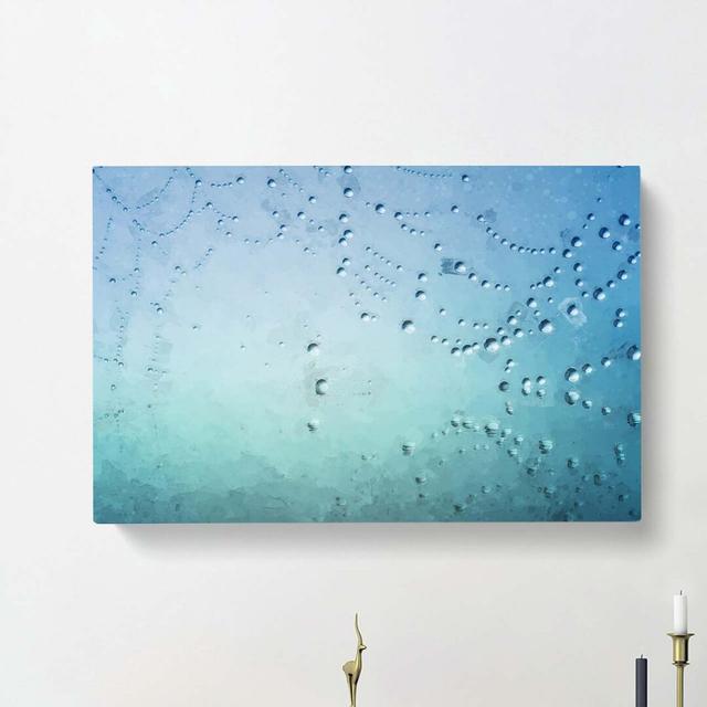 Dewdrops Upon A Cobweb In Abstract - Wrapped Canvas Painting East Urban Home Size: 35cm H x 50cm W x 3cm D on Productcaster.