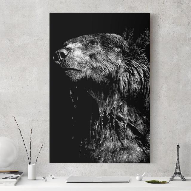 Bear - Wrapped Canvas Photograph Ebern Designs Size: 150cm H x 100cm W, Format: Recycled Canvas 330g/m² on Productcaster.