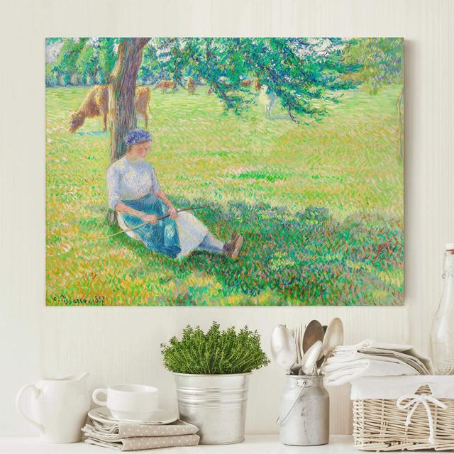 Leinwandbild Kuhhirtin, Eragny von Camille Pissarro Sommerallee Größe: 60 cm H x 80 cm B on Productcaster.