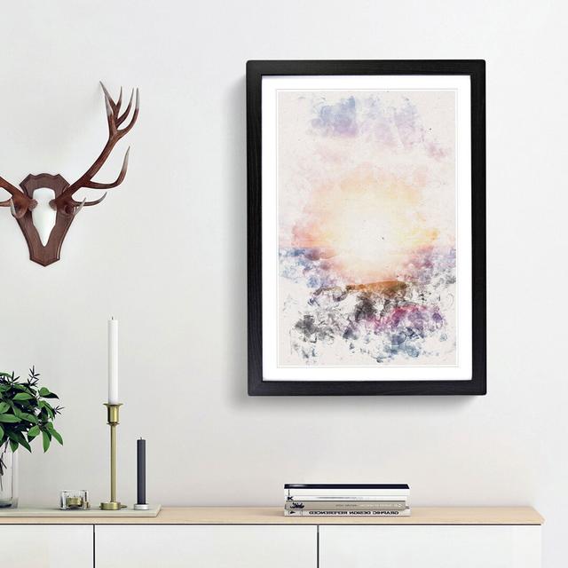 Sun upon the Mountain - Picture Frame Graphic Art Print East Urban Home Frame Option: Black Framed, Size: 87cm H x 62cm W x 2cm D on Productcaster.