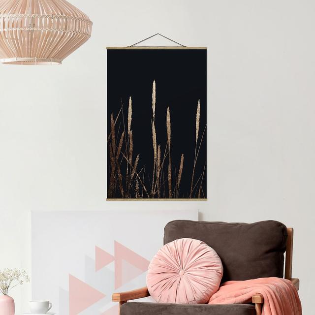 Graphic Flora - Golden Reed - Graphic Art Print Canora Grey Size: 150cm H x 100cm W x 0.3cm D on Productcaster.