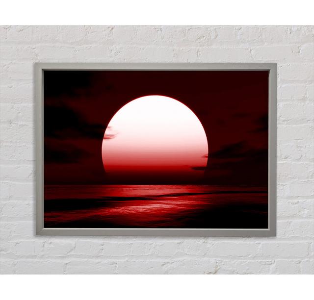 Red Sun Glory Framed Print Highland Dunes Size: 59.7cm H x 84.1cm W x 3.3cm D, Format: White Framed Canvas on Productcaster.