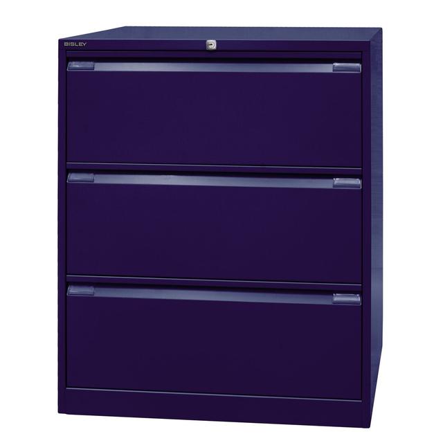 Aktenschrank mit 3 Schubladen Bisley Farbe: Oxfordblau on Productcaster.