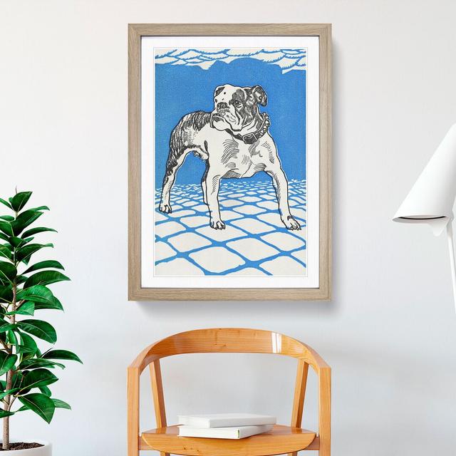 Bulldog by Moriz Jung - Picture Frame Painting East Urban Home Frame Option: Oak Framed, Size: 36cm H x 27cm W x 2cm D on Productcaster.