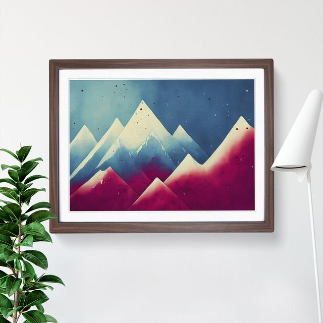 Mountain Paint Splash Vol.4 Abstract - Single Picture Frame Print Alpen Home Size: 46cm H x 64cm W x 2cm D, Frame Colour: Brown Framed on Productcaster.