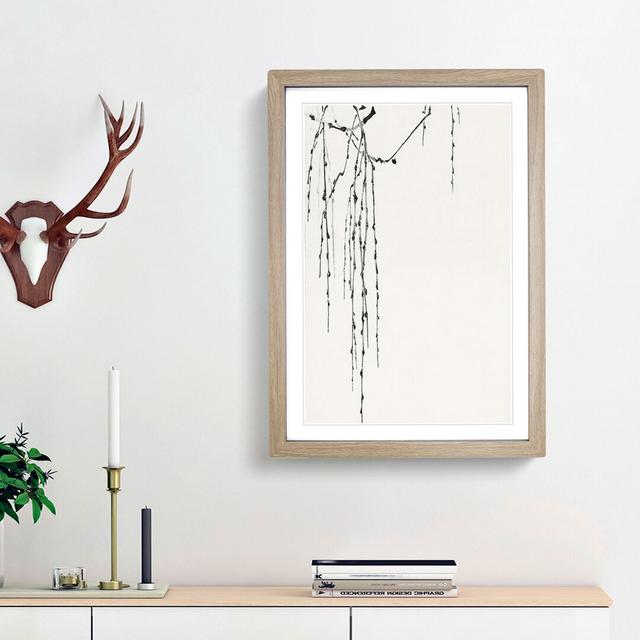 Drooping Tree Branches by Watanabe Seitei - Picture Frame Painting Print East Urban Home Size: 87cm H x 62cm W x 2cm D, Frame Option: Oak Framed on Productcaster.