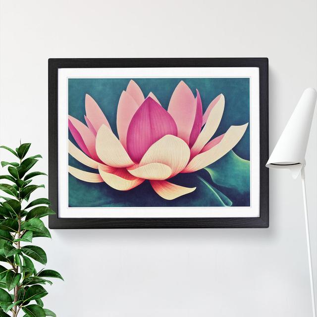 Mind Blowing Lotus Flower - Picture Frame Graphic Art World Menagerie Frame Colour: Black Framed, Size: 25cm H x 34cm W on Productcaster.