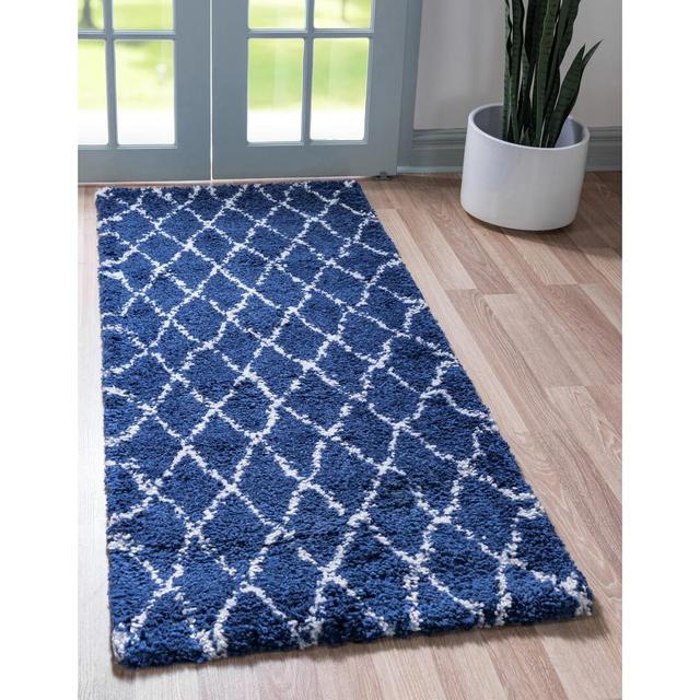 Paquette Navy Rug Gracie Oaks Rug Size: Runner 79 x 183cm on Productcaster.