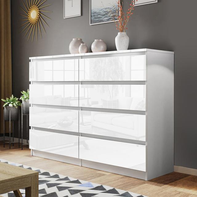 Aksa 8 Drawer Chest of Drawers Metro Lane on Productcaster.