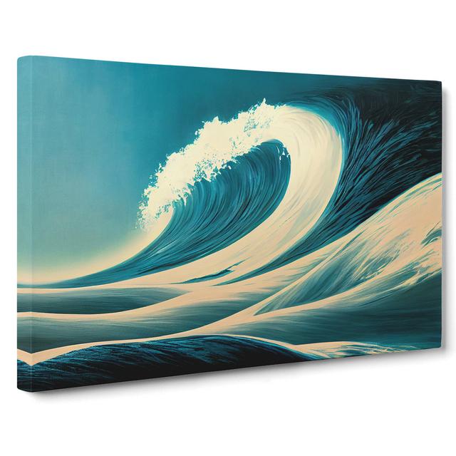 Flowing Ocean Wave House of Hampton Size: 40cm H x 60cm W x 3cm D on Productcaster.