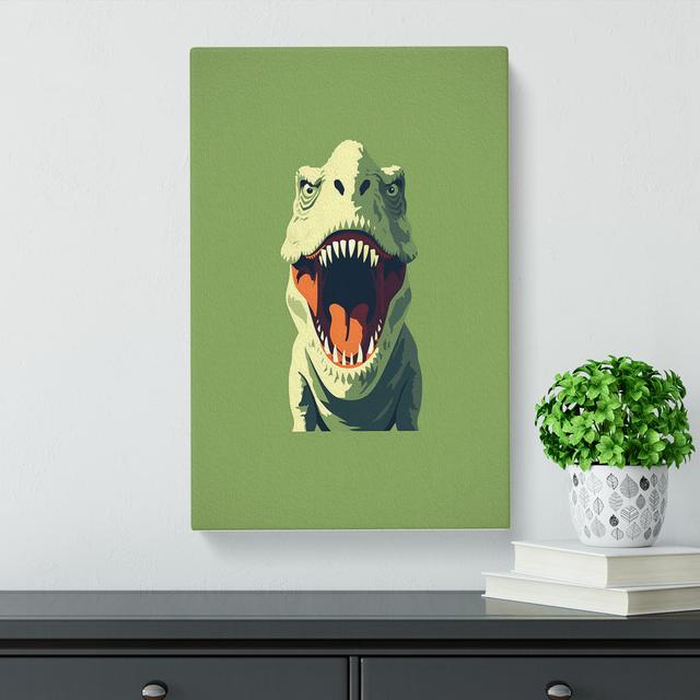 Tyrannosaurus Rex Minimalism - Print Marlow Home Co. Size: 60cm H x 40cm W x 3cm D on Productcaster.