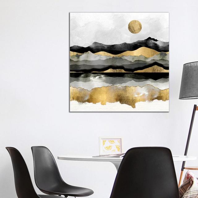 Golden Spring Moon by SpaceFrog Designs - Wrapped Canvas Painting Alpen Home Size: 93.98cm H x 93.98cm W x 1.91cm D on Productcaster.