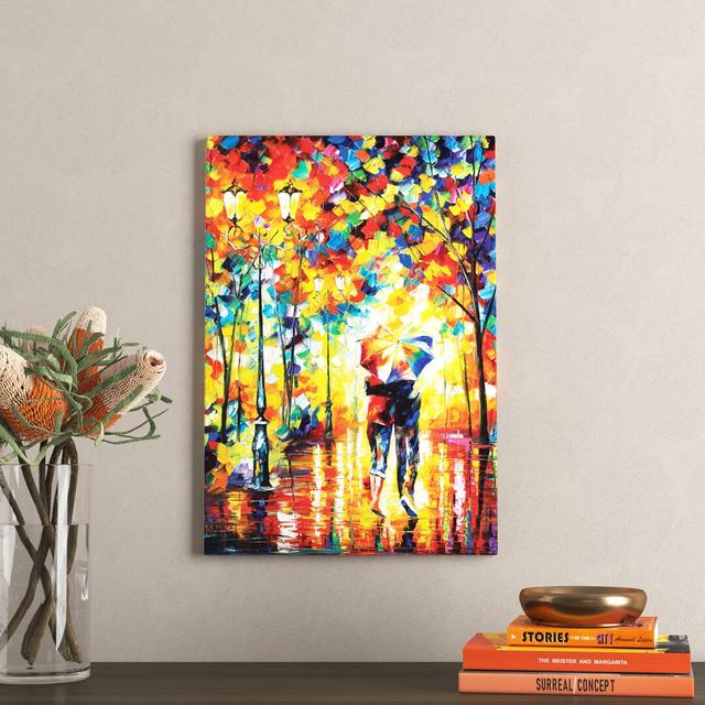 Under One Umbrella by Leonid Afremov - Wrapped Canvas Painting Langley Street Size: 101.6cm H x 66.04cm W x 3.81cm D on Productcaster.