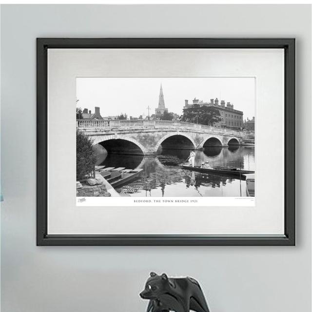 'Bedford, the Town Bridge 1921' - Picture Frame Photograph Print on Paper The Francis Frith Collection Size: 28cm H X 36cm W x 2cm D on Productcaster.