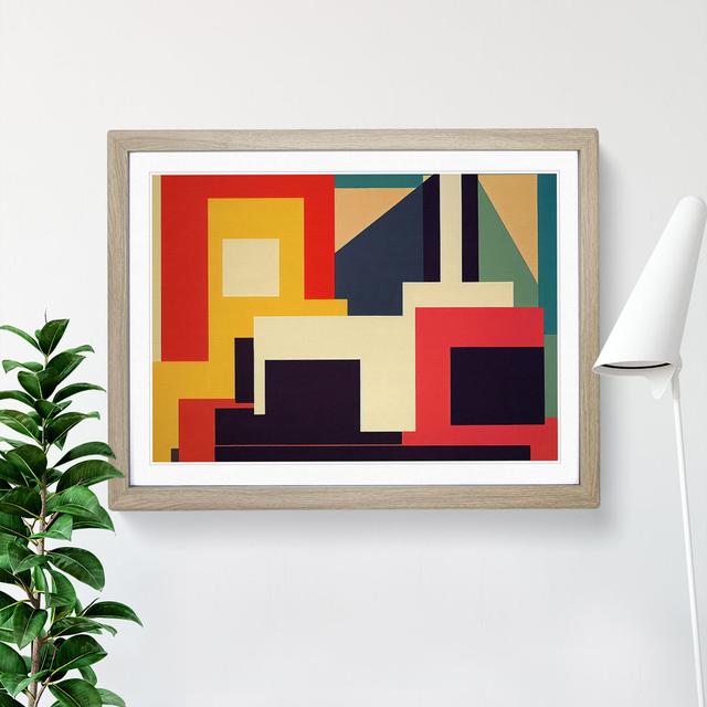 XH1022-6198X Modern Suprematism Art Vol.8 Abstract - Single Picture Frame Print Metro Lane Frame Colour: Oak, Size: 25cm H x 34cm W x 2cm D on Productcaster.