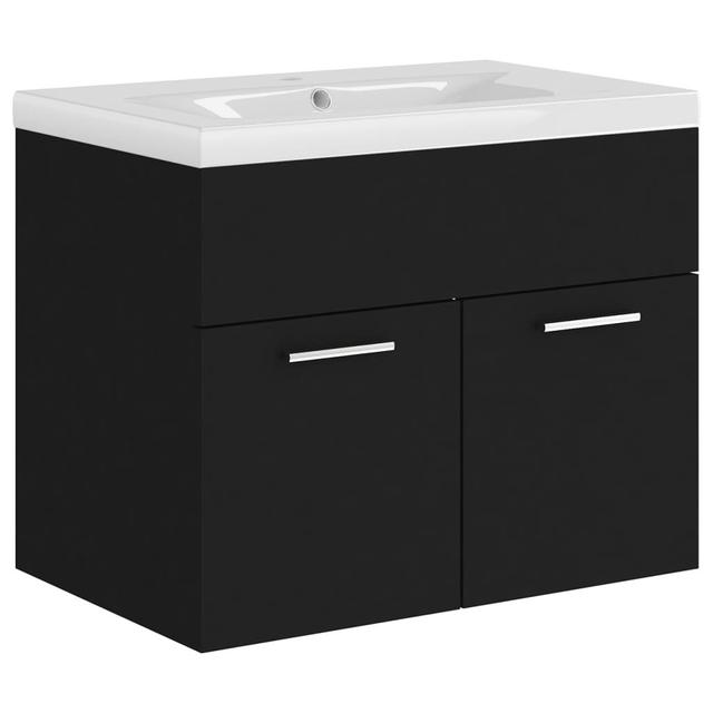 Elizibeth 600mm Wall Hung Single Vanity Unit Ebern Designs Vanity Unit Colour: Black on Productcaster.