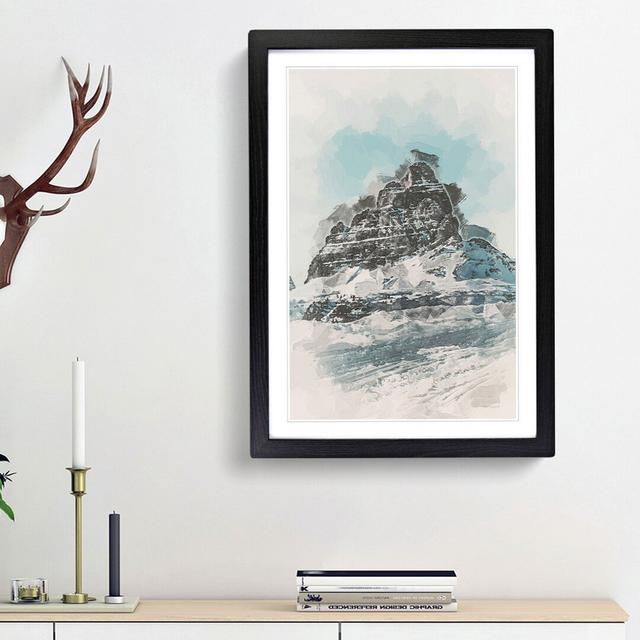 Mountain Summit in Italy in Abstract - Picture Frame Graphic Art Print East Urban Home Size: 87cm H x 62cm W x 2cm D, Frame Option: Black Framed on Productcaster.