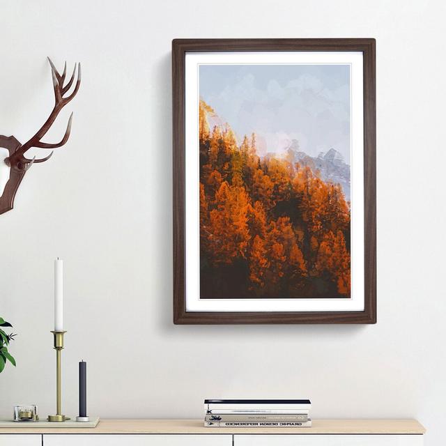 Golden Forest in Italy - Picture Frame Graphic Art Print East Urban Home Frame Option: Walnut Framed, Size: 65cm H x 48cm W x 2cm D on Productcaster.