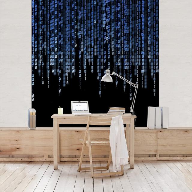 Lasley Binary Code 2.4m x 240cm Matte Wallpaper Roll Brayden Studio Size: 2.88m x 288cm on Productcaster.