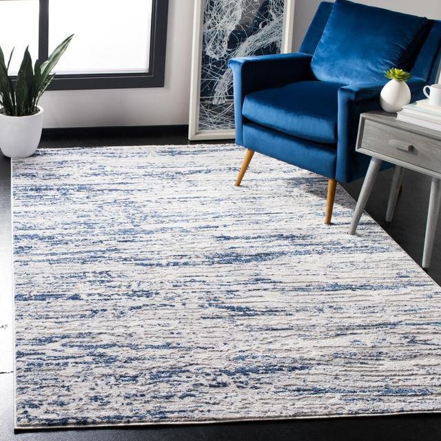 Toronto Hooked Beige/Blue Rug Williston Forge Rug Size: Rectangle 160 x 230cm on Productcaster.