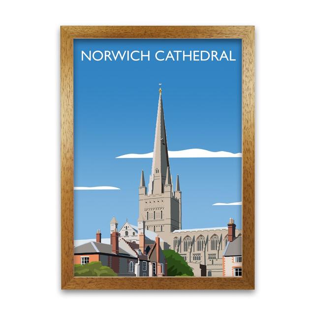 Norwich Cathedral by Richard O'Neill - Picture Frame Graphic Art Print on Paper 17 Stories Size: 841 cm H x 594 cm W, Format: Brown on Productcaster.