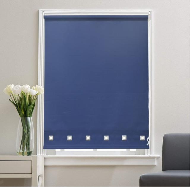 SQ Daylight Roller Blind 17 Stories Finish: Blue, Size: 240 cm L x 210 cm W on Productcaster.