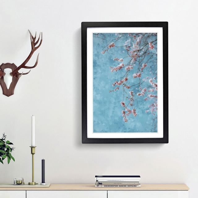 Beautiful Pink Cherry Blossom - Picture Frame Graphic Art Print East Urban Home Frame Option: Black Framed, Size: 63cm H x 45cm W x 2cm D on Productcaster.