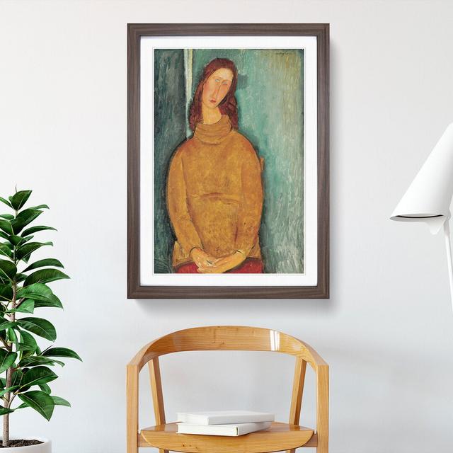 Jeanne Hebuterne Vol.2 by Amedeo Modigliani - Picture Frame Painting East Urban Home Size: 36cm H x 27cm W x 2cm D, Frame Option: Walnut on Productcaster.