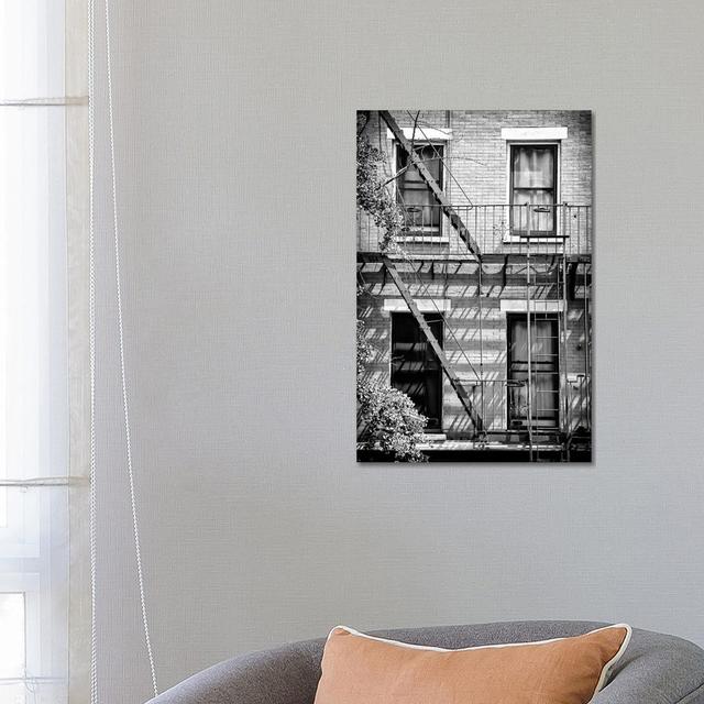 Fire Escape Stairs New York by Philippe Hugonnard - Wrapped Canvas Art Prints Latitude Run Size: 66.04cm H x 45.72cm W x 1.90cm D on Productcaster.