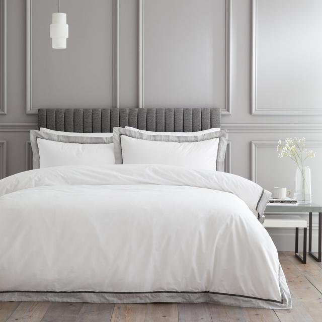 Mayfair 200 Thread Count Cotton Duvet Cover Set Bianca Cotton Size: King Duvet Cover + 2 Standard Pillowcases on Productcaster.