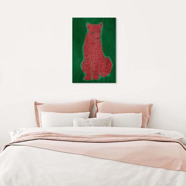 Animals Colorful Glam Jungle Leopard by Oliver Gal - Painting on Canvas Oliver Gal Size: 60.96cm H x 40.64cm W, Format: Wrapped Canvas on Productcaster.