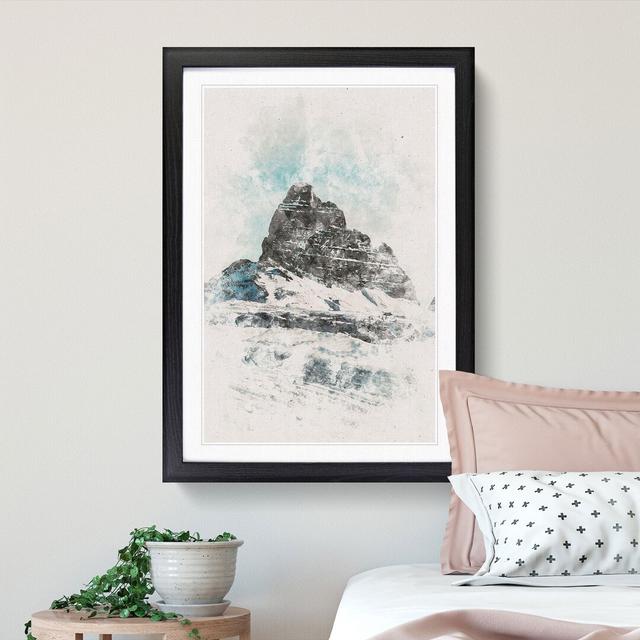 Mountain Summit in Italy - Picture Frame Painting Print East Urban Home Frame Option: Black Framed, Size: 33cm H x 24cm W x 2cm D on Productcaster.