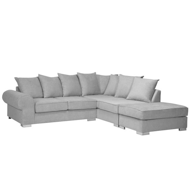 Royal Corner Sofa Ophelia & Co. Orientation: Right Hand Facing, Upholstery Colour: Silver on Productcaster.