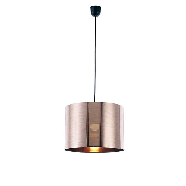 Iyanna 1-Light Kitchen Island Drum Pendant Latitude Run Shade Colour: Metallic Copper, Size: 117cm H x 35cm W x 35cm D on Productcaster.