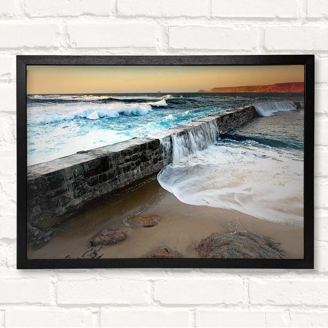 Sea Spill Framed Print Highland Dunes Size: 21cm H x 29.7cm W on Productcaster.