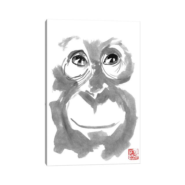 Smiling Orangutan by Péchane - Print on Canvas Bloomsbury Market Format: Wrapped Canvas, Size: 45.72cm H x 30.48cm W x 1.91cm D on Productcaster.