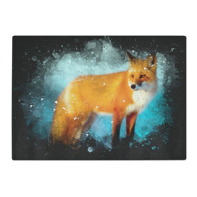 Tempered Glass the Red Fox Chopping Board East Urban Home Size: 20 cm x 28.5 cm on Productcaster.