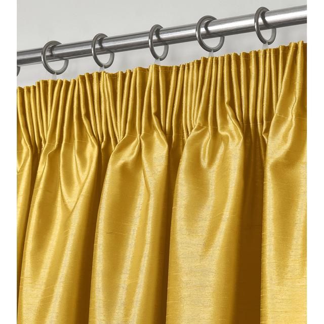 Gulya Polyester Grommet / Eyelet Curtain Panel 17 Stories Curtain Colour: Ochre, Panel Size: 90cm Width x 90cm Drop on Productcaster.