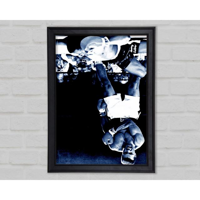 Muhammad Ali V Sonny Liston Knock Out First Round Blue - Single Picture Frame Art Prints Ebern Designs Size: 59.7cm H x 42cm W x 1.5cm D on Productcaster.